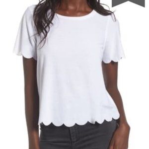 Topshop Scallop Hem Tee